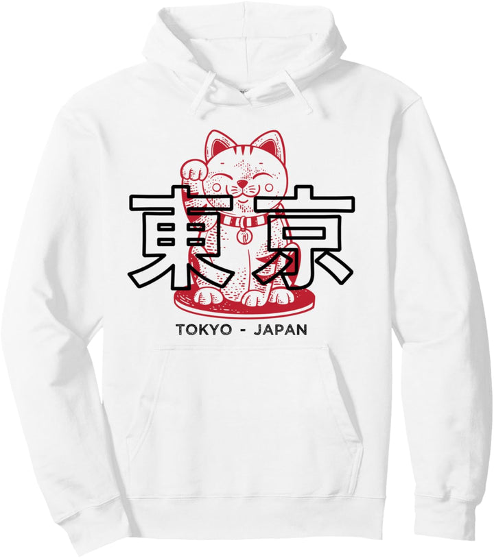 Maneki Neko Shirt Japanische Glückskatze Anime Tokyo Japan Pullover Hoodie