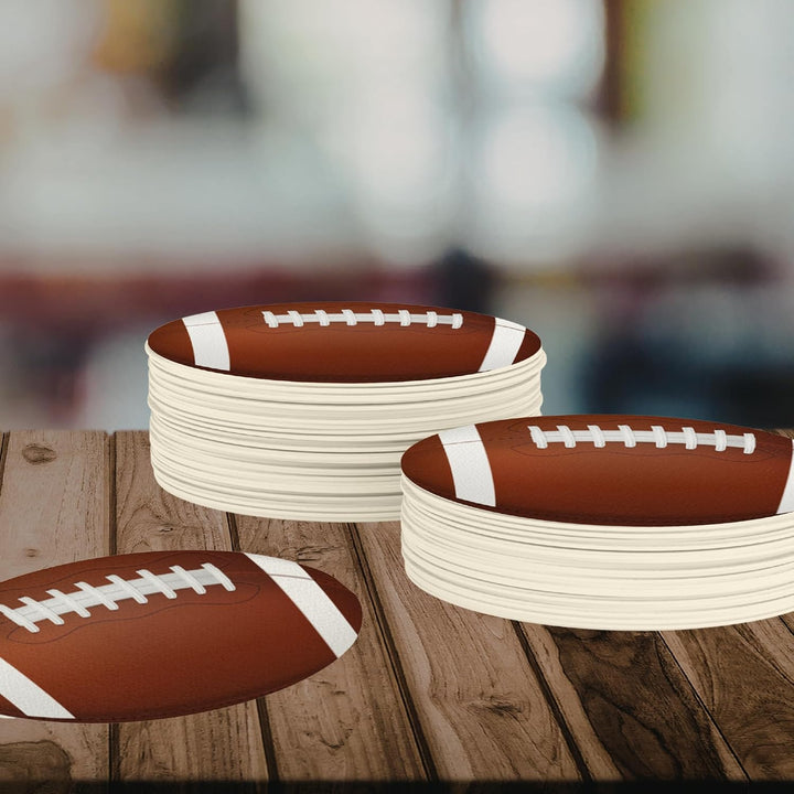Untersetzer für Gläser mit Football I American Football Getränkeuntersetzer (50 Stück) aus Pappe (⌀1