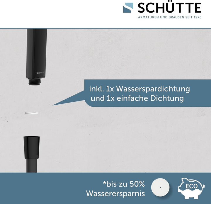 SCHÜTTE Handbrause HAWAII mit Antikalk-Noppen | Duschkopf mit komfortablem Druckknopf und 3 einstell
