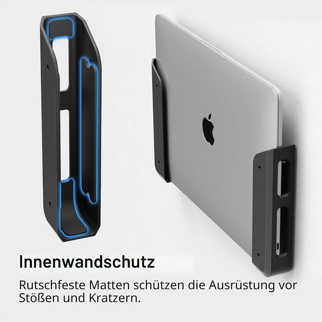 ELETIUO Laptop-Halterung für Wand und unter dem Schreibtisch, mit Kleber und Schrauben, 26 mm dick,
