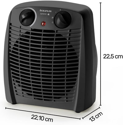 Taurus Alpatec Heizlüfter | New Gobi | 2000W | 2 Intensitäten | Regelbarer Thermostat | Sicherheits-