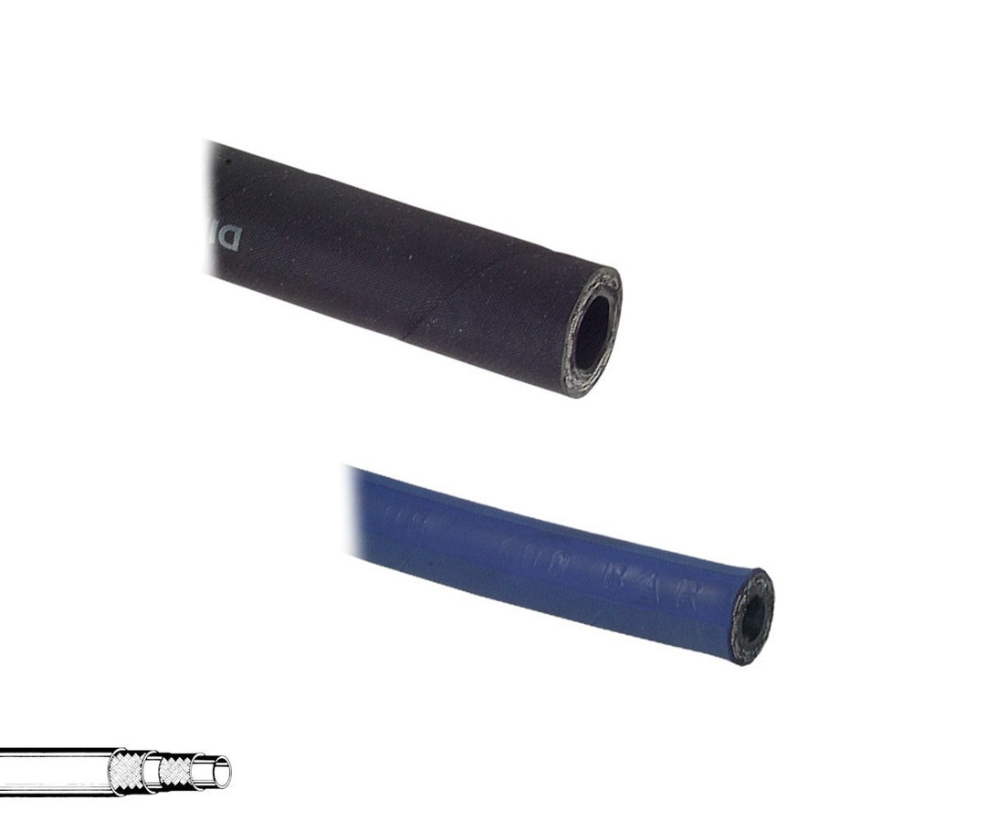 METERWARE - Hochdruckschlauch, Hydraulikschlauch, 2 SN - zwei Stahlgeflechte, EN 853, Kraftstoffschl