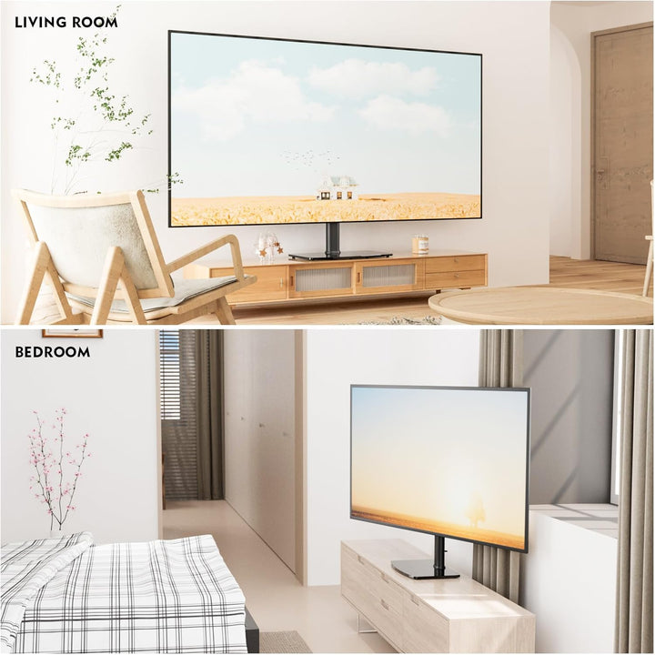 Universal schwenkbarer TV-Ständer/Tischfuss TV-Ständer 40 bis 86 Zoll TVs 110 Grad schwenkbar, 5 Stu