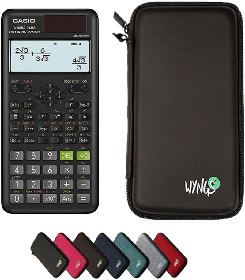 CALCUSO Sparpaket: Casio FX-85 ES Plus 2nd Edition Technisch-wissenschaftlicher Taschenrechner + WYN