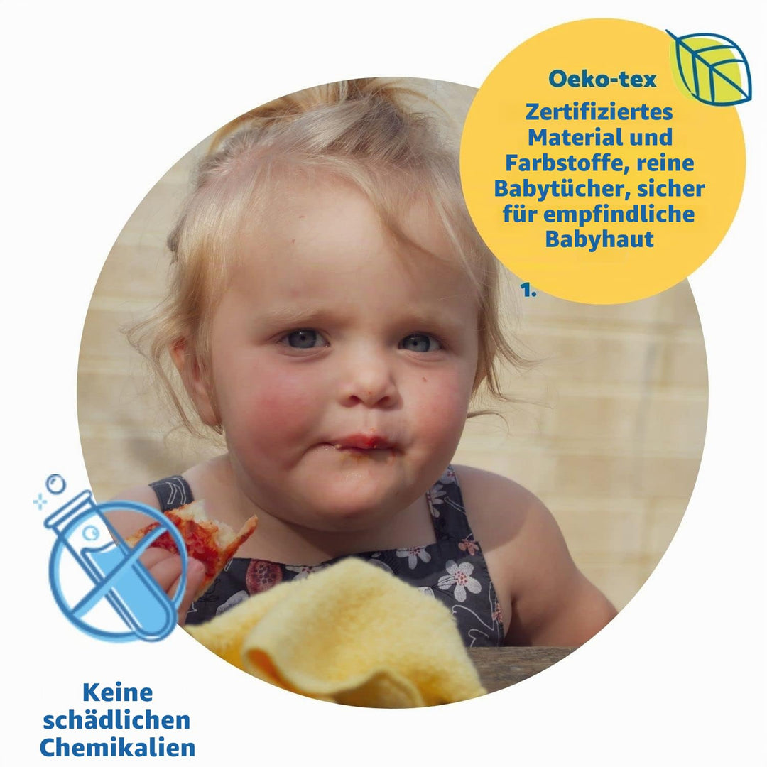 Cheeky Wipes - 25 waschbare Bambus-Frotteetücher, 15 x 15 cm, wiederverwendbar, grau, perfekt für Hä