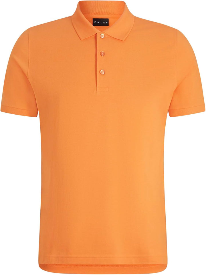 FALKE Herren Basic Polo Shirt Piqué Polohemd weich hautfreundlich atmungsaktive Baumwolle 1 Stück M