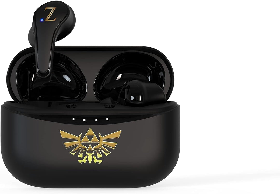 OTL Technologies Kabellose Bluetooth-Kopfhörer V5.0 Zelda mit Ladebox, Schwarz