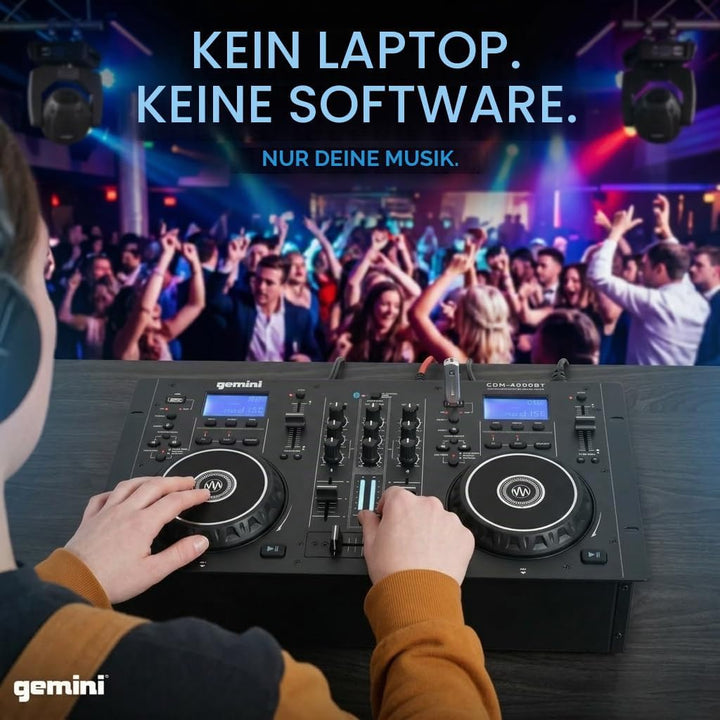 Gemini Sound CDM4000BT - DJ Doppel-CD-Player mit Bluetooth und USB