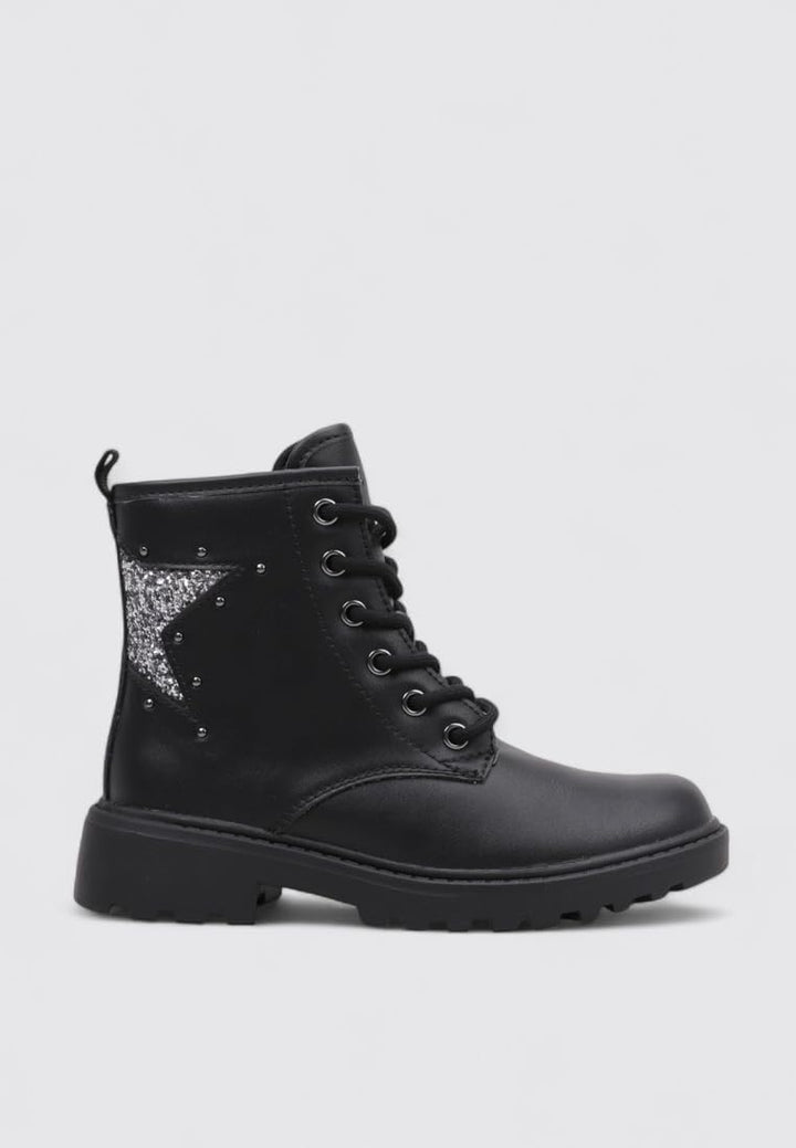Geox Mädchen J Casey Girl Ankle Boot 28 EU Black Gun, 28 EU Black Gun