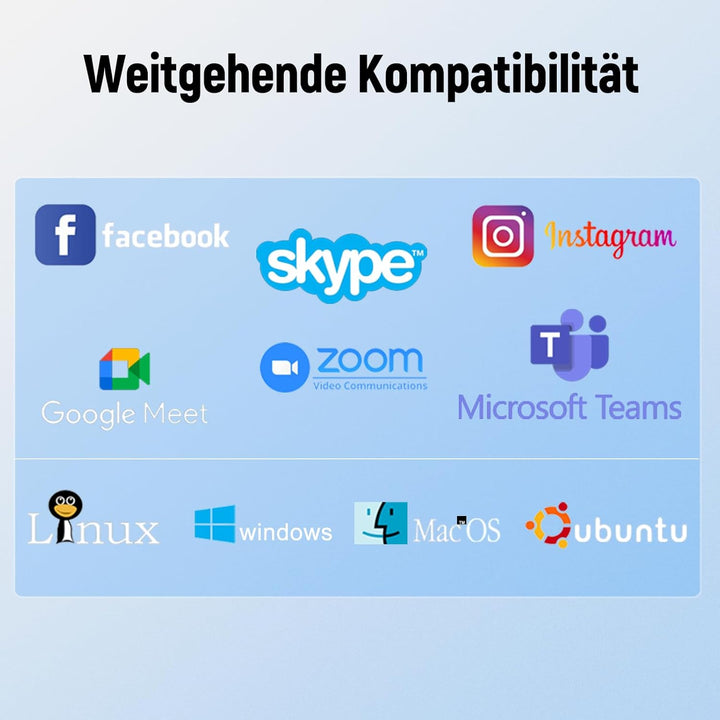 Angetube Webcam mit Mikrofonen - 1080P PC Webcam für Streaming, Autofokus PC Kamera mit eingebauter