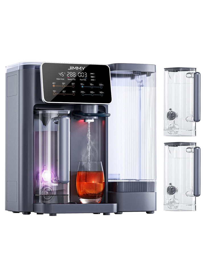 Jimmy R9 Osmoseanlage Trinkwasser Auftisch, Umkehrosmoseanlage Wasserfilter, mit Heisswasserspender,