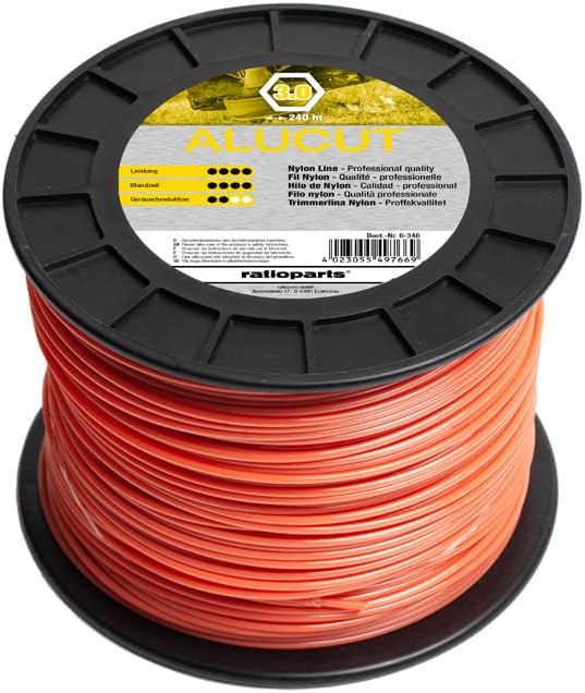 Freischneider, Trimmer Nylonfaden 6-Kant Alucut, 3,0 mm, 240 Meter, Rasentrimmer