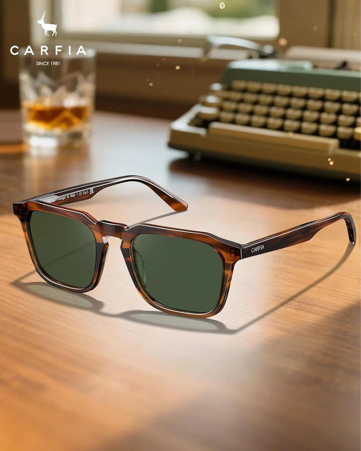 CARFIA Kleine Sonnenbrille Herren Polarisierte Fahrenbrille mit UV-Schutz für Schmale Gesichter/Juge