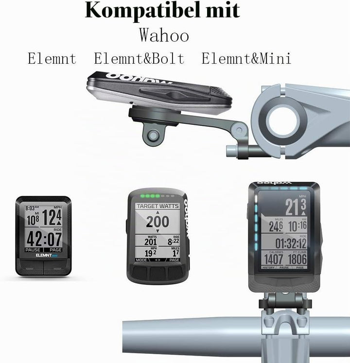 Chooee Fahrrad Halterung für Wahoo Elemnt, Wahoo Elemnt Bolt, Elemnt Mini,Out Front Combo-Fahrradhal