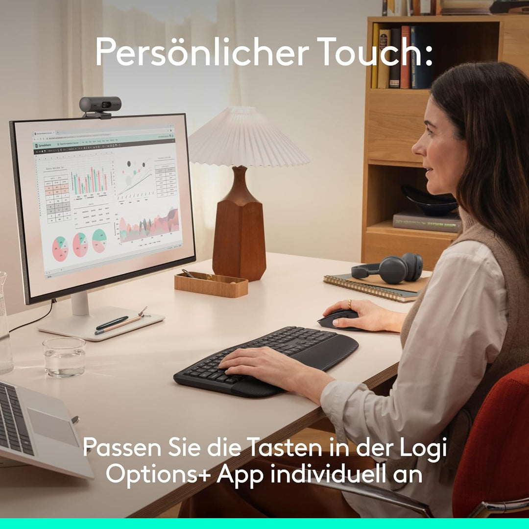 Logitech Signature Comfort Plus M850 L kabellose Maus, Bluetooth-Maus mit Handballenkissen, geräusch