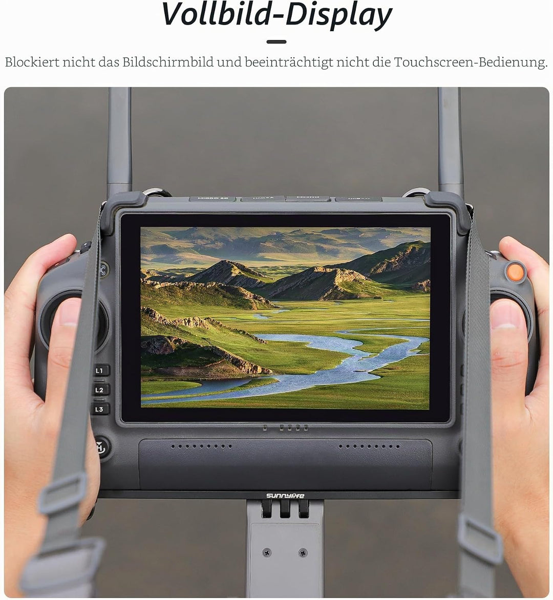 Fututech Ergonomische Halterung für DJI RC Plus, verstellbare Halterung für Drohnen-Fernbedienung, J