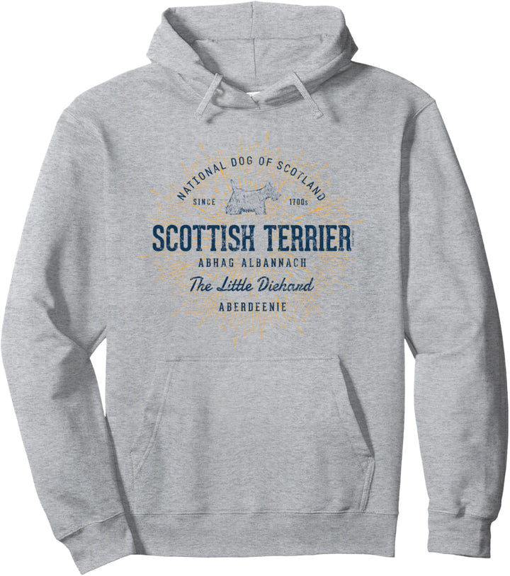 Scottish Terrier Vintage Scottish Terrier Pullover Hoodie