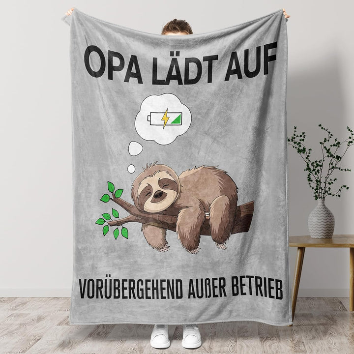 Opa Geschenk Geburtstag, Flauschige Decke Geschenke für Opa, Kuscheldecke Geburtstagsgeschenk zum Va