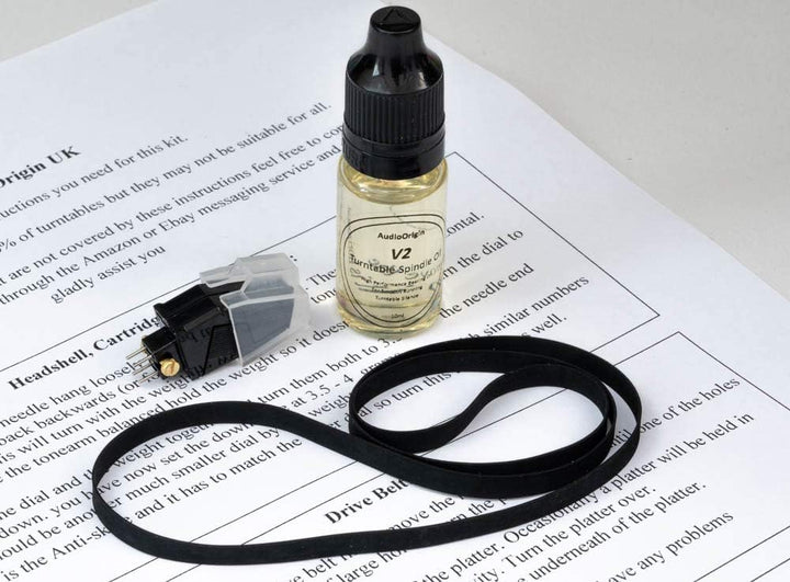 at Tonabnehmer, Stylus, Nadel, Antriebsriemen und V2 Super Lubricant, Aufarbeitungssatz für Technics