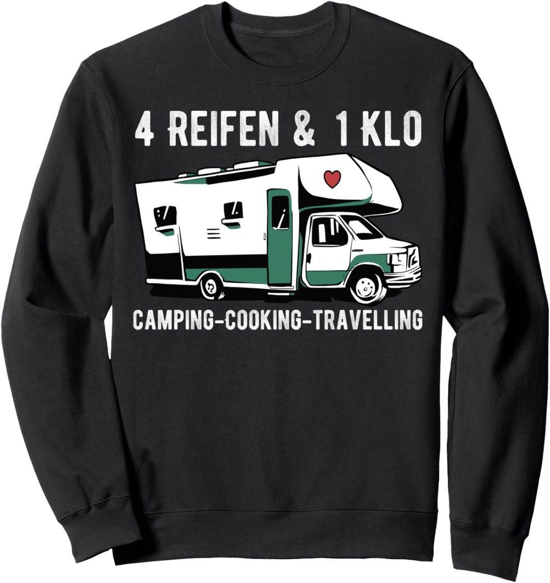 Vier Reifen Und Ein Klo Camping Kochbuch Spruch Sweatshirt