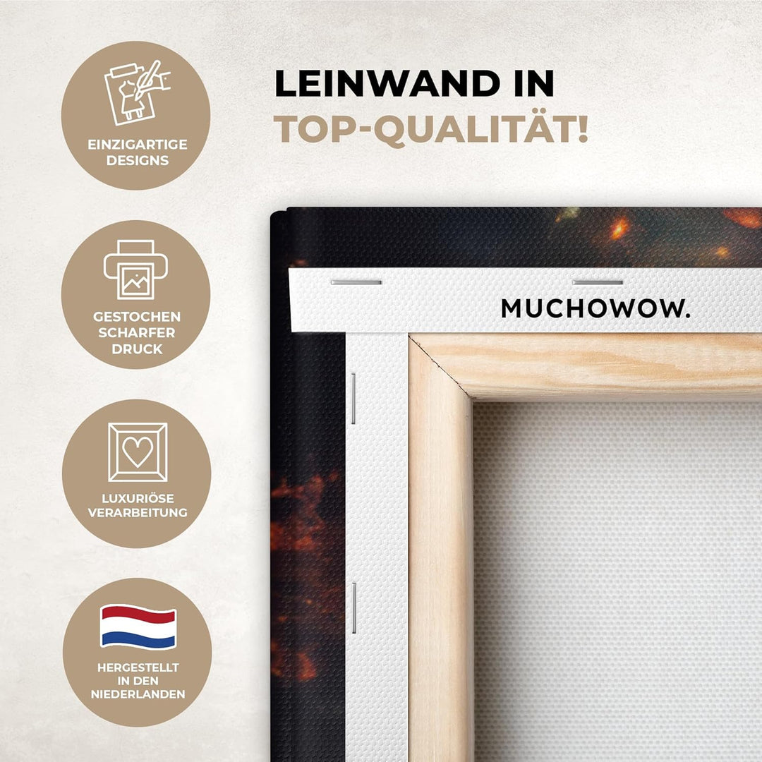 MuchoWow© Leinwandbild Gross 120x80 cm XXL Dekoration Wohnzimmer Bilder Pictures Wall Decoration Liv