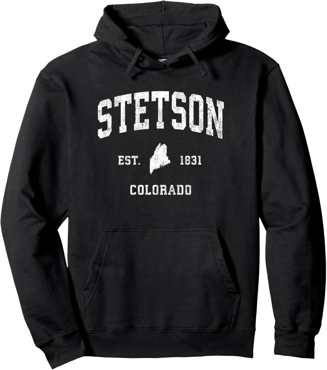Stetson Maine ME Sportdesign im Vintage-Stil Pullover Hoodie