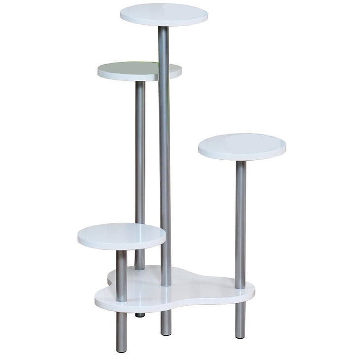 Kesper 17289 Blumenständer, 64,5 x 46 cm, Höhe 75 cm, Metall, weiss