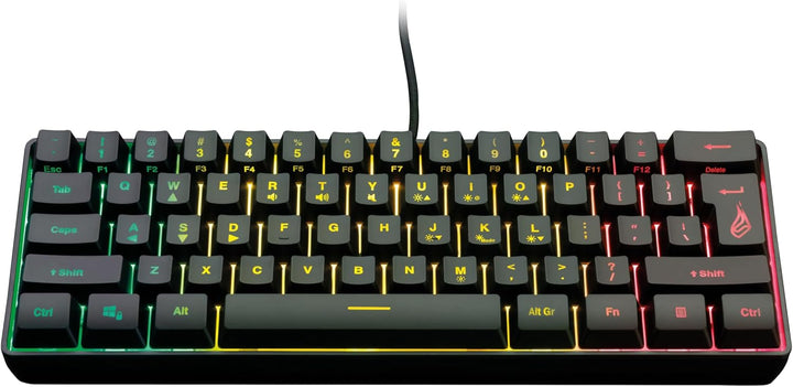 SureFire Kingpin X1 60% Gaming Tastatur US English, Gaming Multimedia Keyboard klein & mobil, RGB-Ta