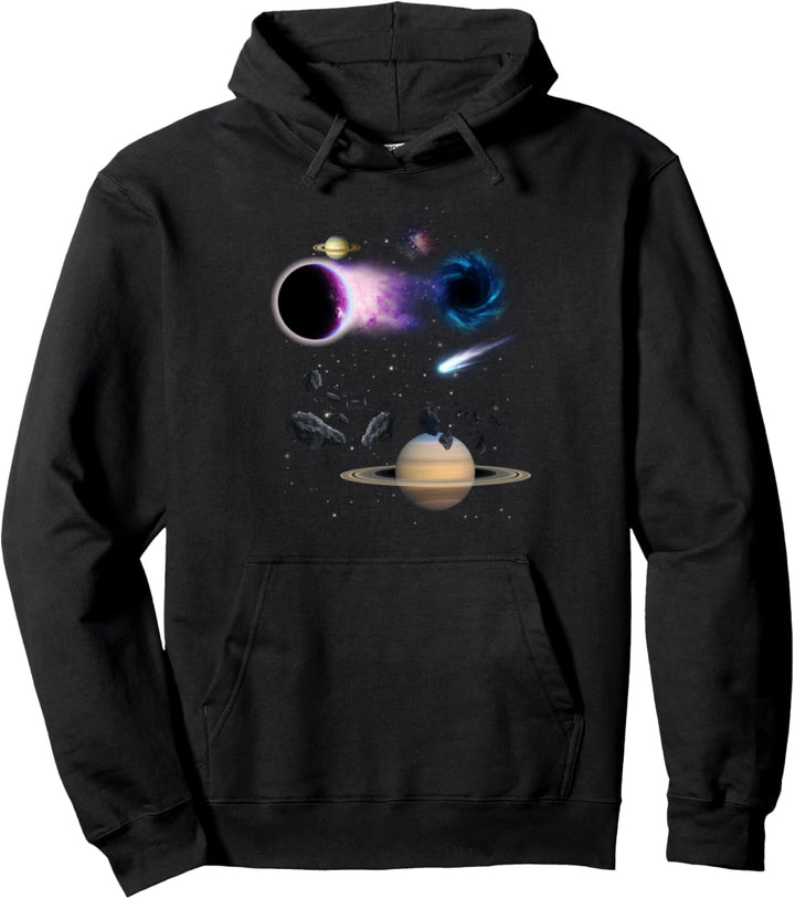 Weltraum Universum Motiv Planeten Sonne Sonnensystem Galaxie Pullover Hoodie