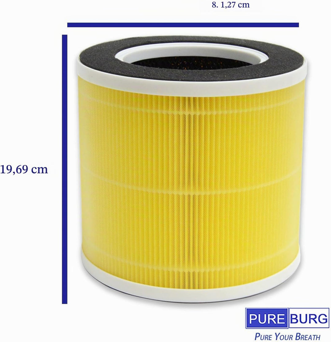 PUREBURG H13 HEPA-Filter kompatibel mit RENPHO RP-AP089 RP-AP089W/RP-AP089B Luftreiniger, Teilenumme