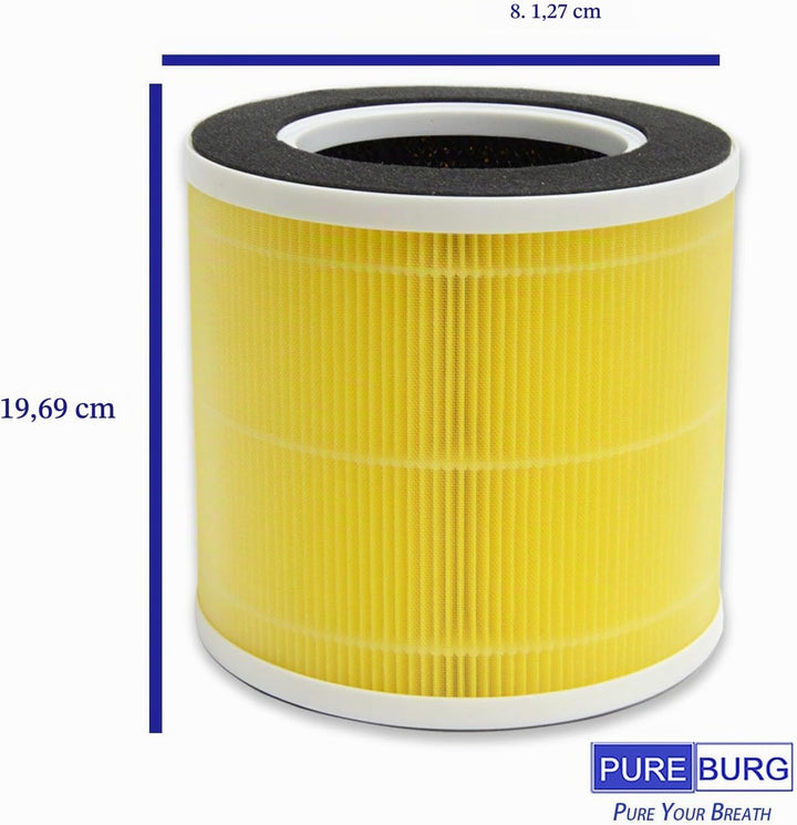 PUREBURG H13 HEPA-Filter kompatibel mit RENPHO RP-AP089 RP-AP089W/RP-AP089B Luftreiniger, Teilenumme