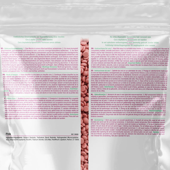 Dermawax 1 kg Pink Wachsperlen Heisswachs Waxing Perlen zur Haarentfernung Anwendung ohne Wachsstrei