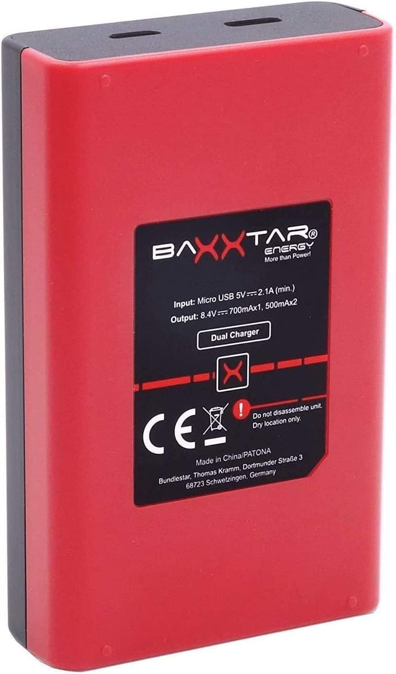 Baxxtar Pro Akku NP-W126s NP-W126 MaxProtect V1 (2X / 1140mAh) mit aktivem NTC Sensor und V1 Schutzg