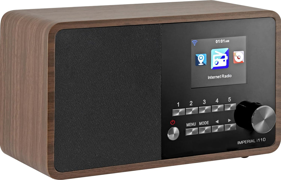Imperial i110 Internetradio UPNP/DLNA Mediaplayer holzoptik Braun Single, Braun Single