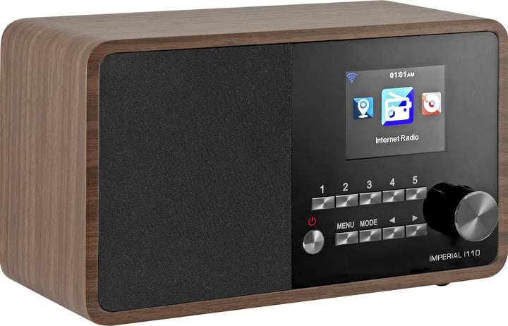 Imperial i110 Internetradio UPNP/DLNA Mediaplayer holzoptik Braun Single, Braun Single