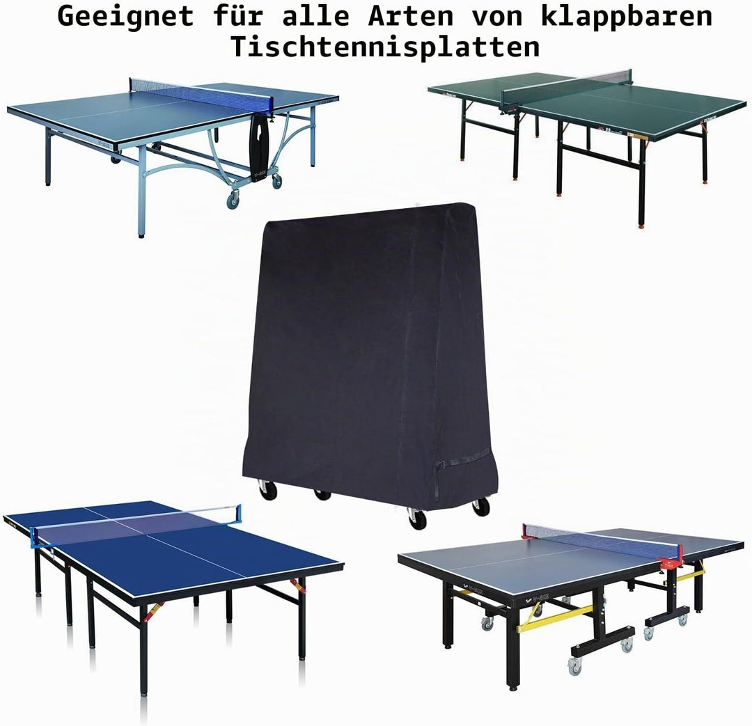 Gurkkst Premium-Tischtennis-Abdeckung, volle Grösse, Ping-Pong-Tisch, wasserdichte Abdeckung, für dr