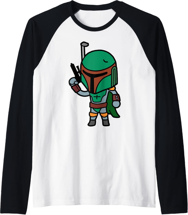 Star Wars Boba Fett Cartoon Blaster Up Raglan