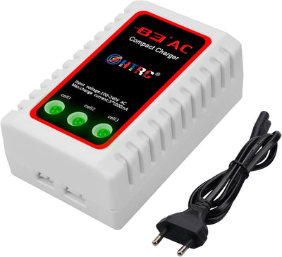Haisito B3 Lipo Ladegerät für 2S 3S Akku (7.4V, 11.1V), Kompaktes Airsoft-Schnellladegerät (100-240V