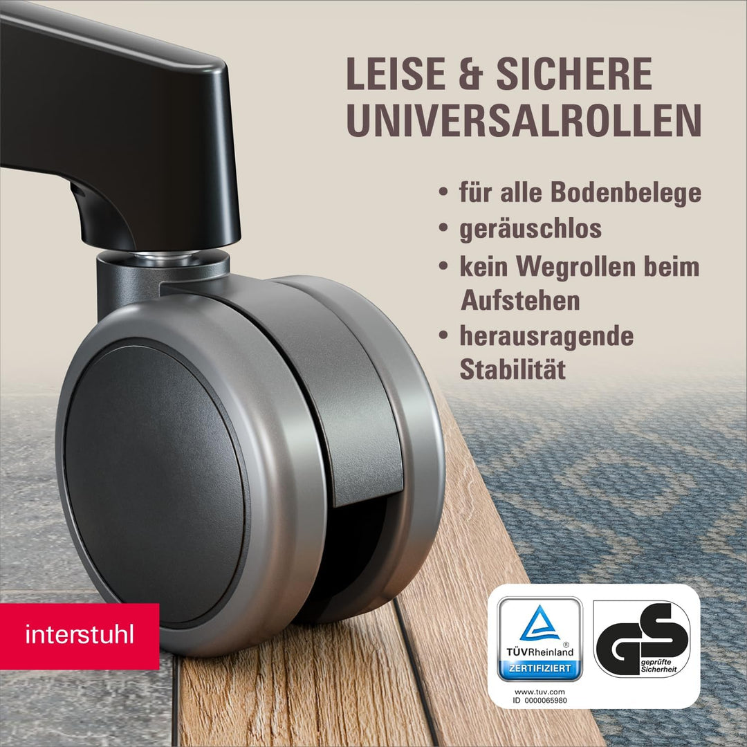 Interstuhl Style AIR + Ergonomischer Bürostuhl mit hoher Rückenlehne für grosse Menschen, Synchronme