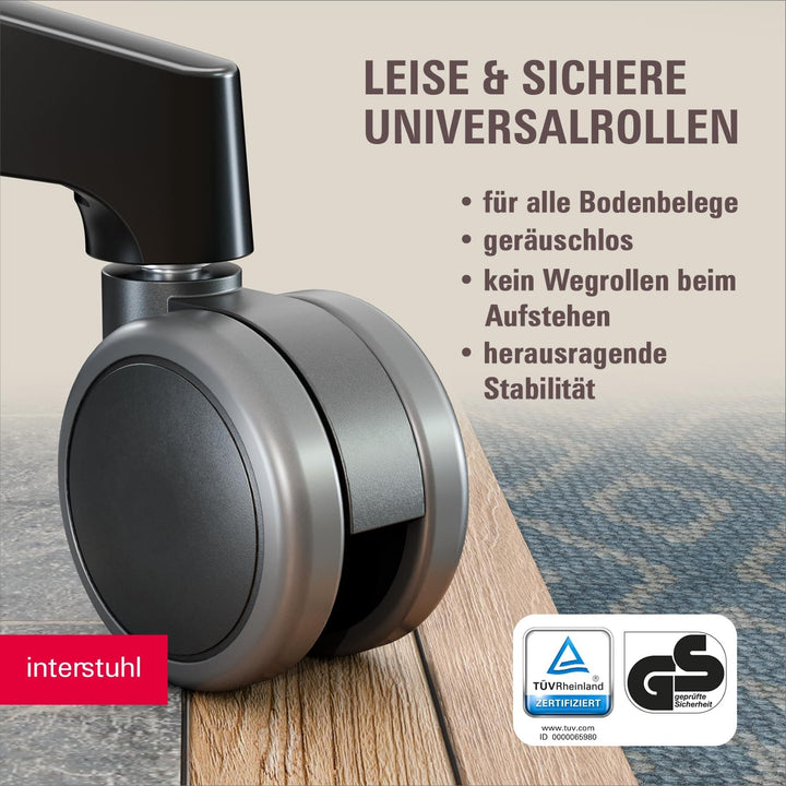 Interstuhl Style AIR + Ergonomischer Bürostuhl mit hoher Rückenlehne für grosse Menschen, Synchronme