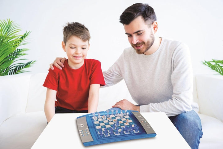 Lexibook 12 LCG3000 ChessLight, Elektronisches Schachspiel mit Berührungstastatur und Licht-und Soun