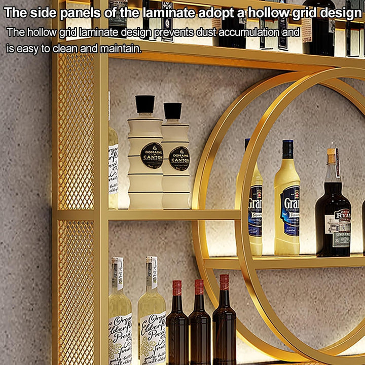 Wand Montiert Bar Regal，Schwebende Regale Weinregale Industrielles Wandregal Bar Eisen Display StäNd