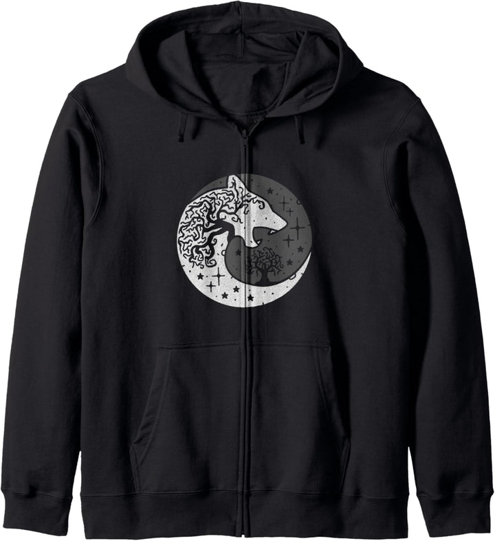 Geri & Freki Yggdrasil Nordische Walhalla Odin Thor Kapuzenjacke