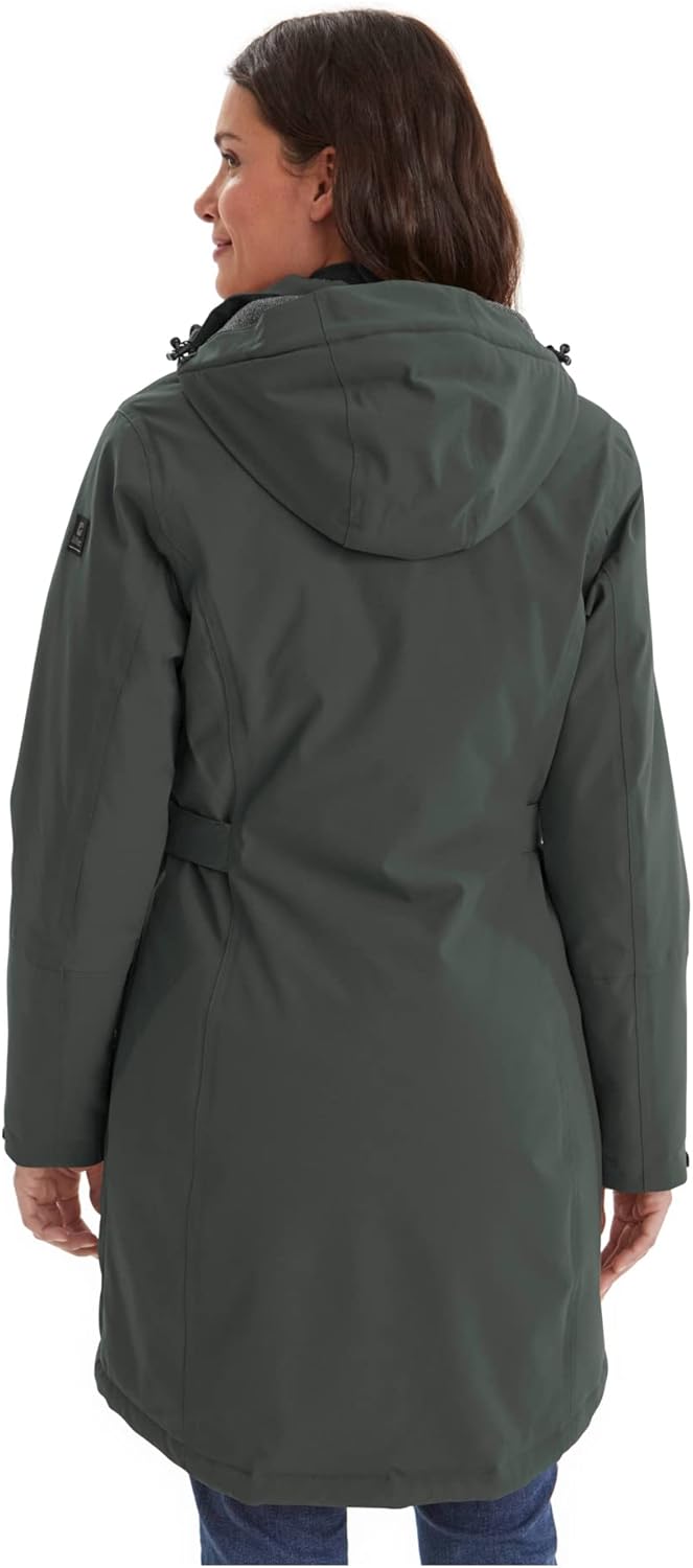 Killtec Damen Kow 165 Wmn Prk Funktionsparka/Parka mit abzippbarer Kapuze 40 dunkel blaugrün, 40 dun
