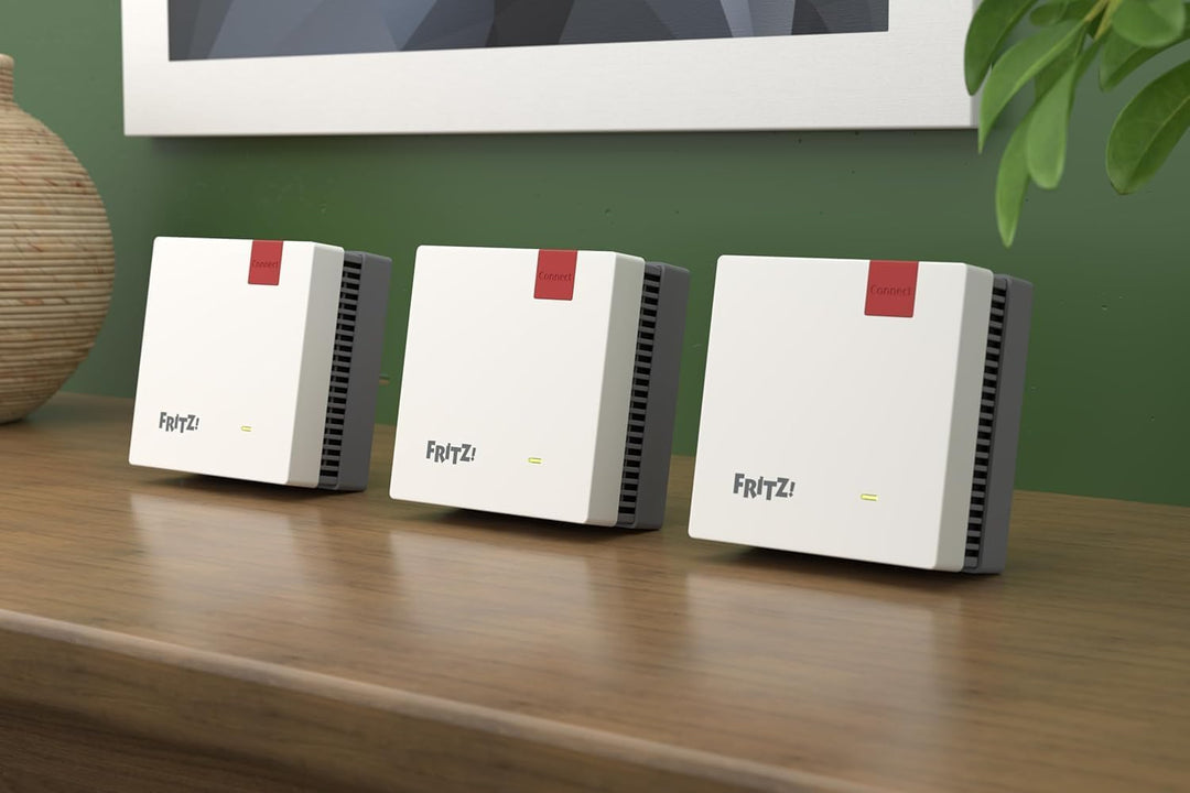 FRITZ! Mesh Set 1700 3er Set | Schnelles WLAN mit bis zu 3.600 Mbit/s | 5-7 Räume WLAN-Abdeckung | I