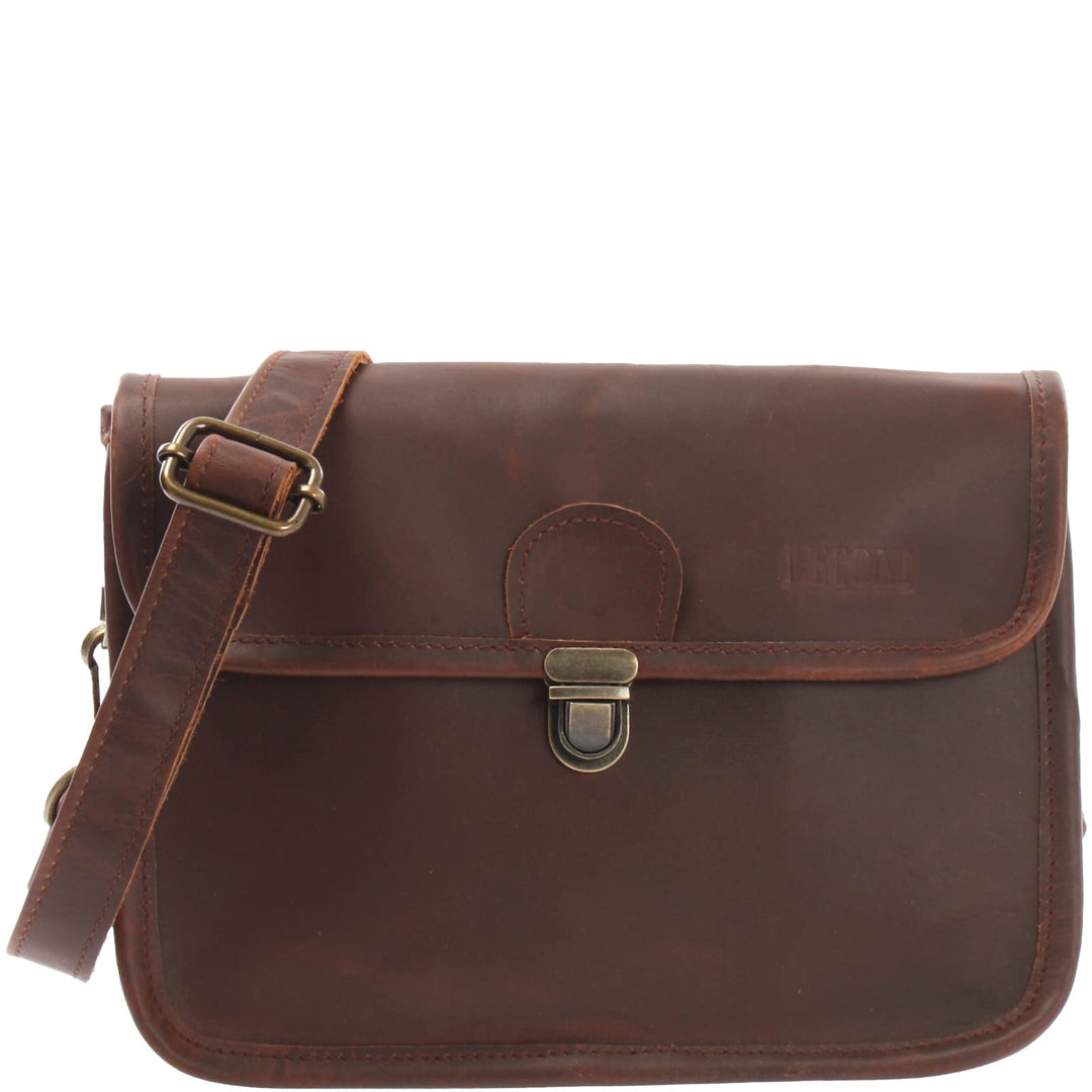 LECONI kleine Schultertasche Umhängetasche Damen Ledertasche Handtasche echtes Rindsleder 26x20x8cm