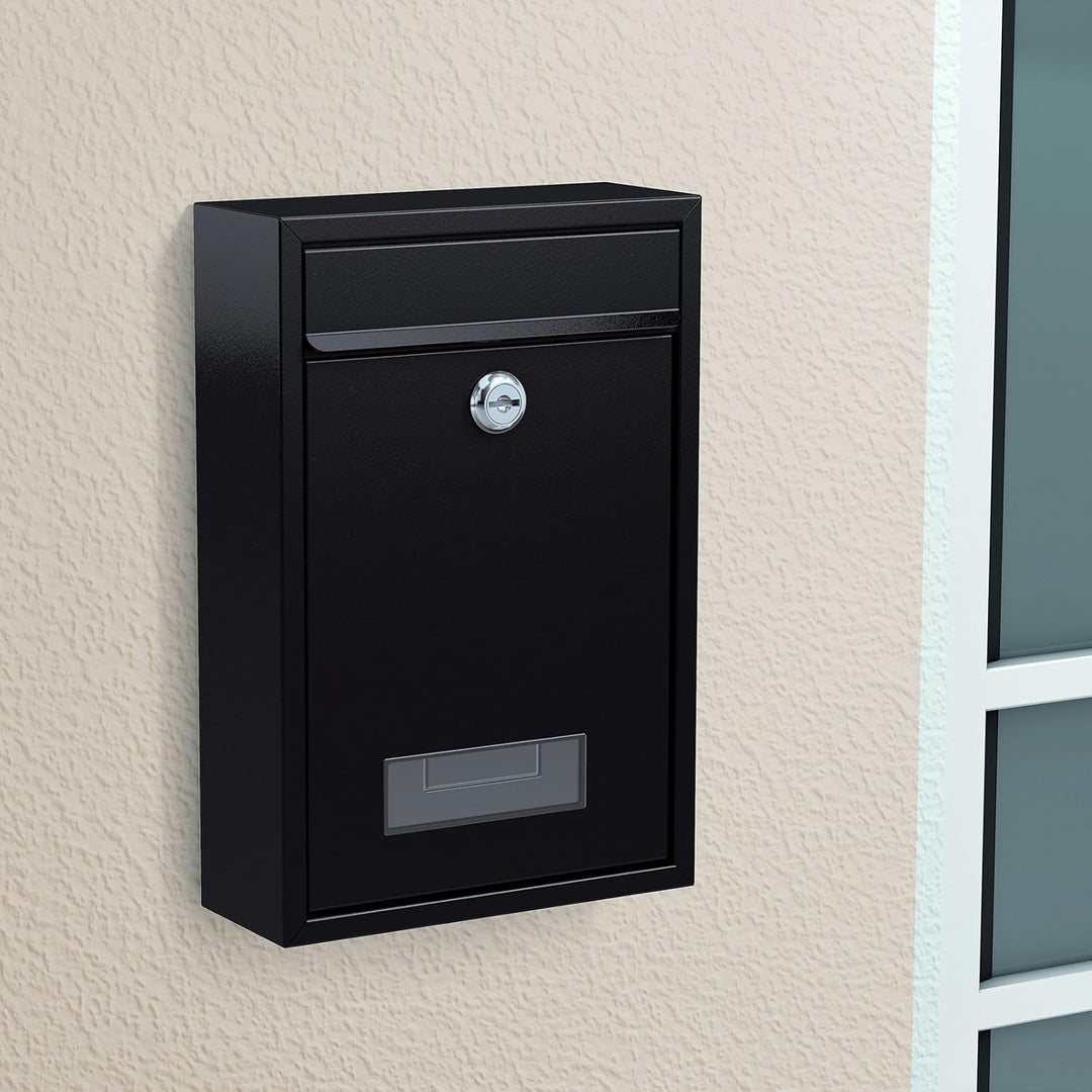 Briefkasten, schwarz - 320 x 215 x 88 mm, Schwarz