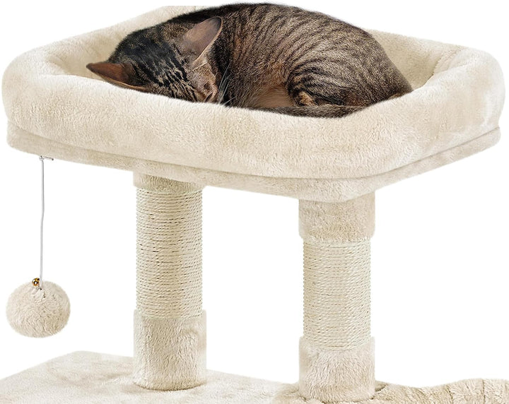 Yaheetech Kratzbaum 96 cm hoch Katzenbaum Kletterbaum für Katzen, mit Sisal Plüsch Katzenhöhle und K