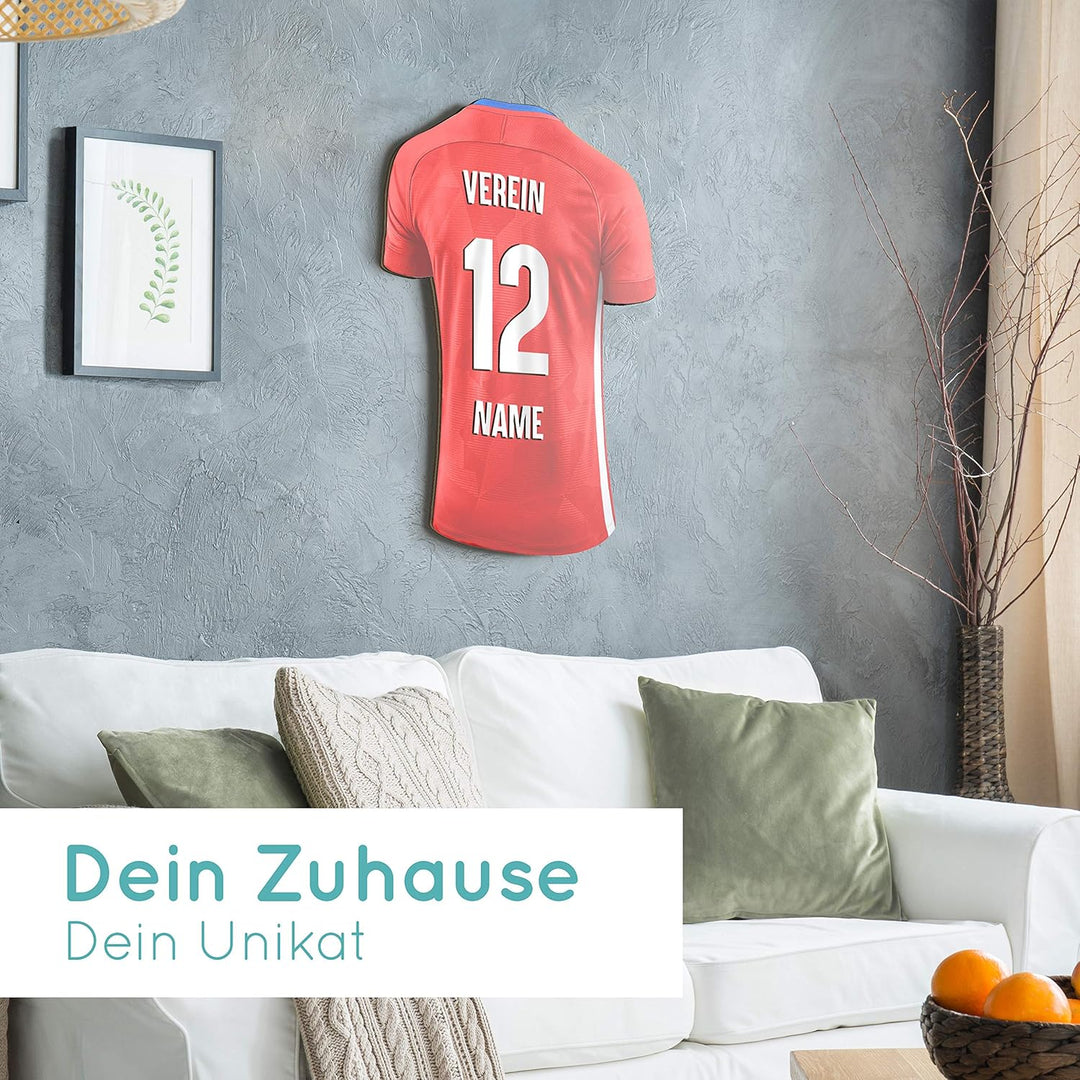Elbeffekt Trikotlampe für Heidenheim Fans aus Holz - personalisierbares Geschenk - schenke Dein indi