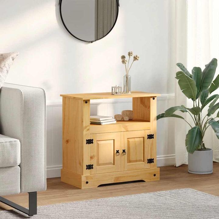 vidaXL Kiefer Massiv TV Schrank 80x43x78 cm Lowboard Fernsehschrank Sideboard Braun, Braun